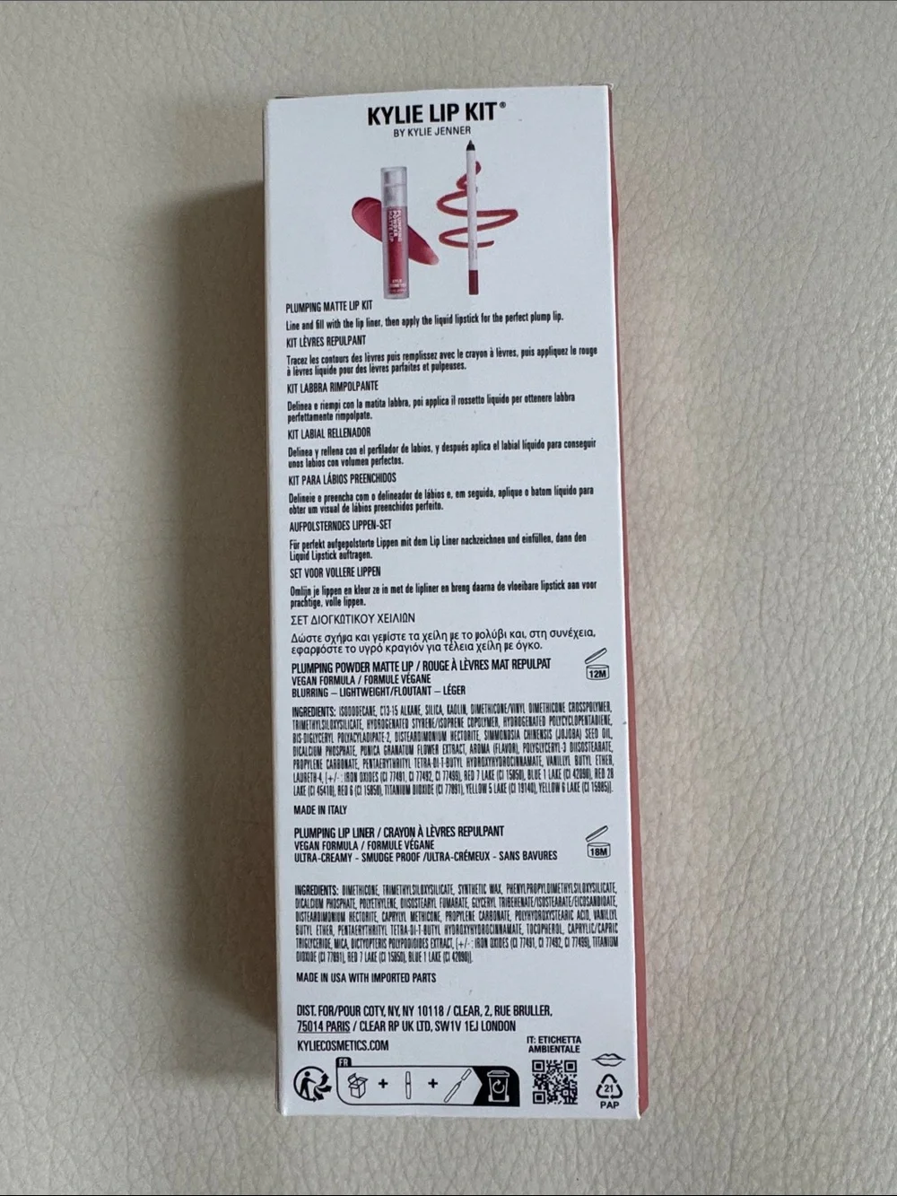 Kylie Cosmetics Plumping Matte Lip Kit — 802 Candy K (BNIB)